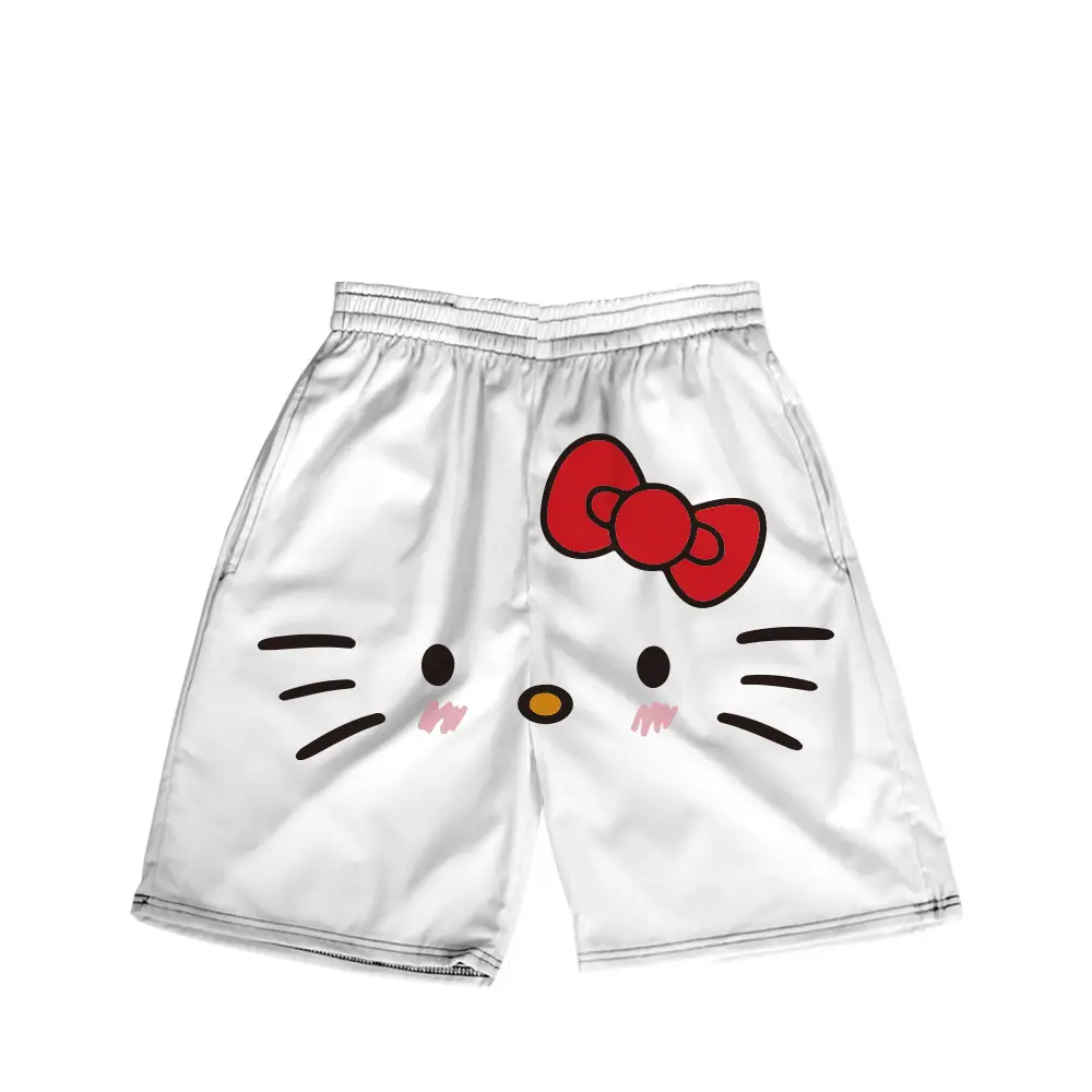 Hello Kitty Cartoon Shorts Men Women Casual Summer Beach Pants - Image 29