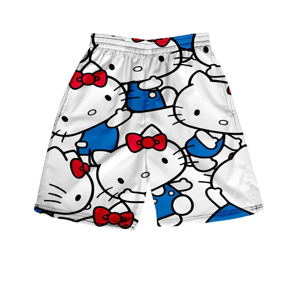 Hello Kitty Cartoon Shorts Men Women Casual Summer Beach Pants - Image 31