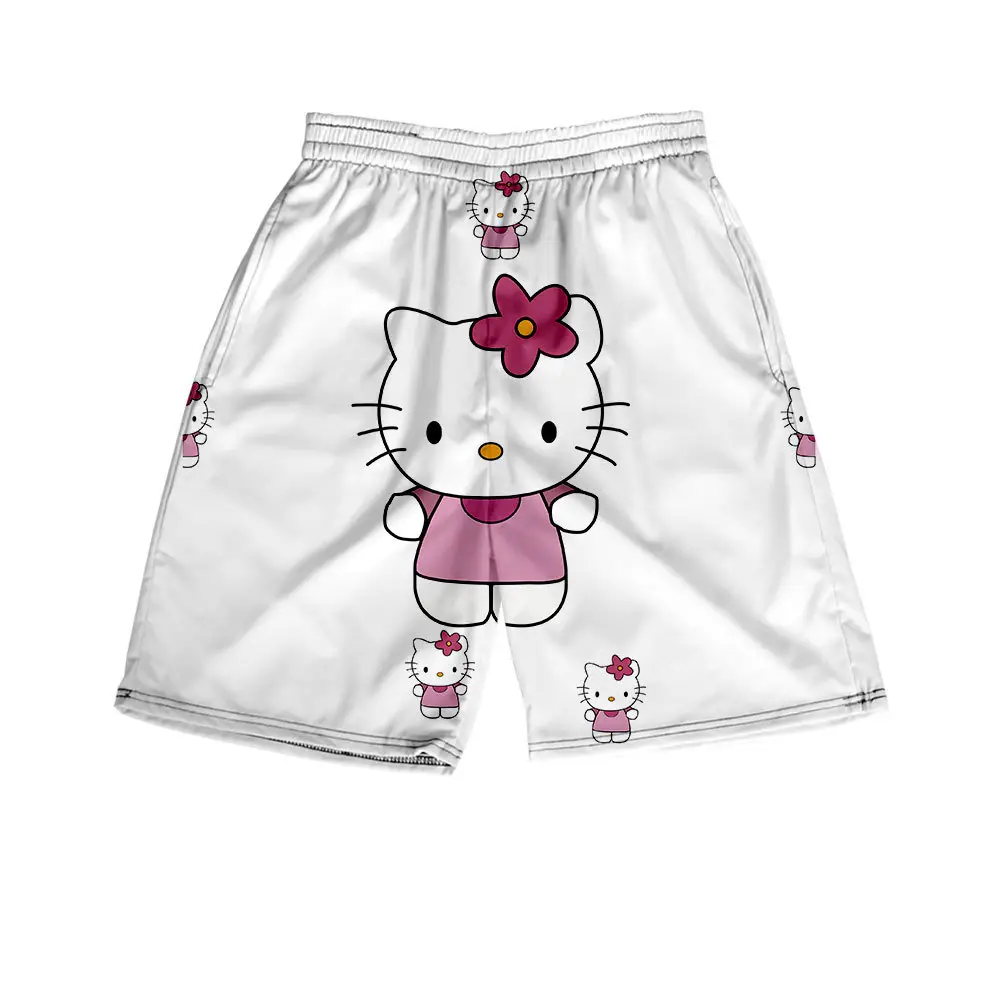 Hello Kitty Cartoon Shorts Men Women Casual Summer Beach Pants — feature 21
