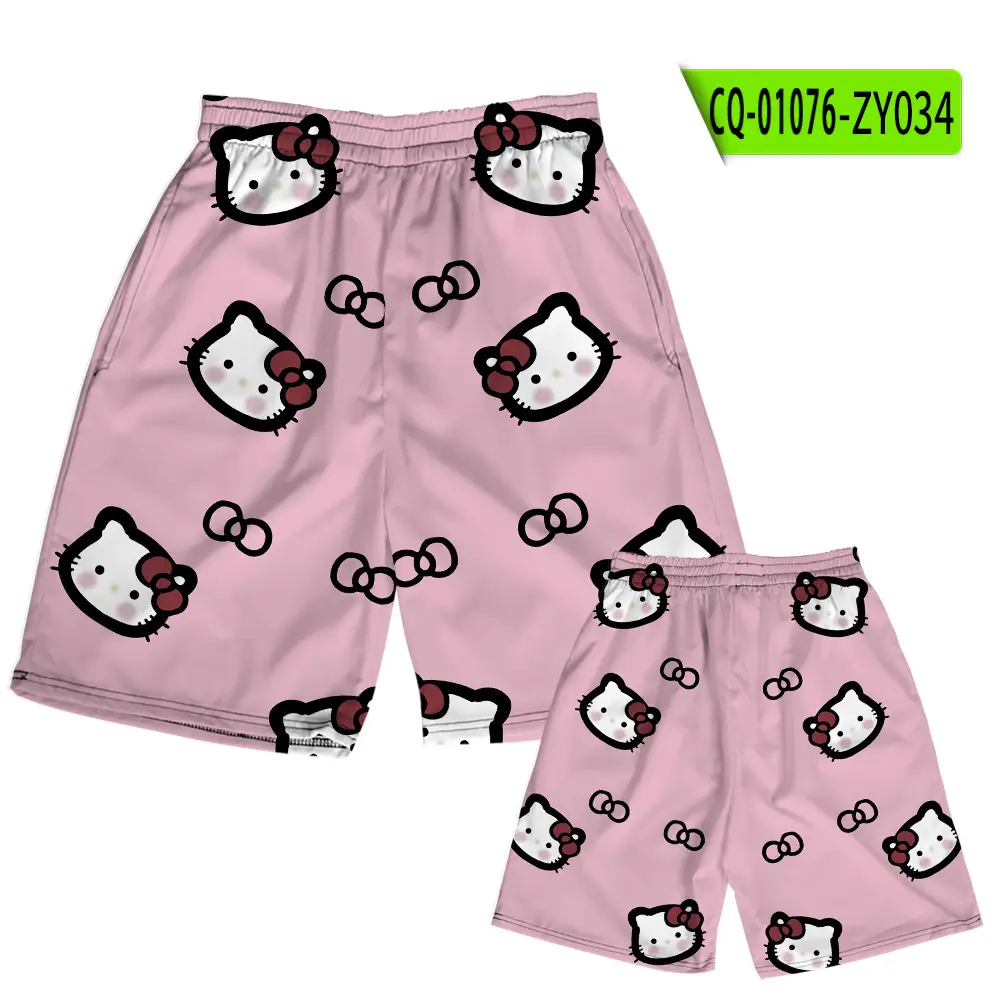 Hello Kitty Cartoon Shorts Men Women Casual Summer Beach Pants - Image 24