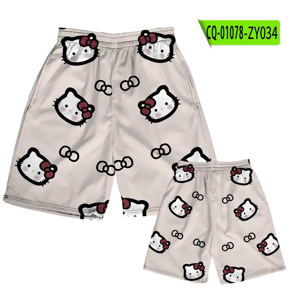 Hello Kitty Cartoon Shorts Men Women Casual Summer Beach Pants - Image 25