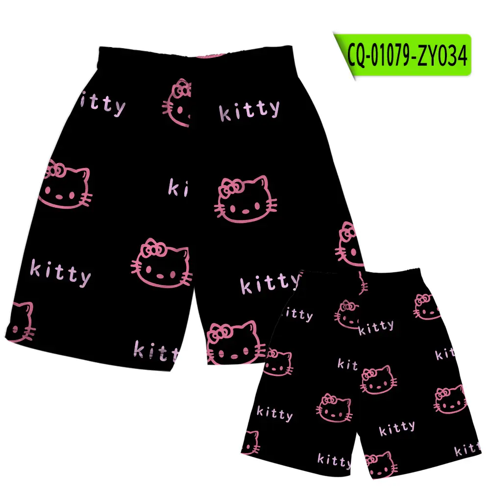 Hello Kitty Cartoon Shorts Men Women Casual Summer Beach Pants - Image 26