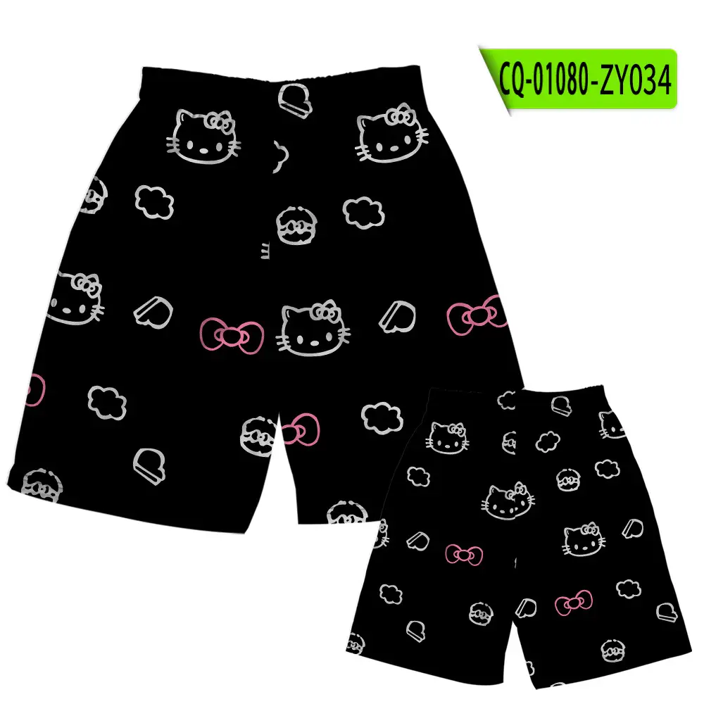 Hello Kitty Cartoon Shorts Men Women Casual Summer Beach Pants - Image 27