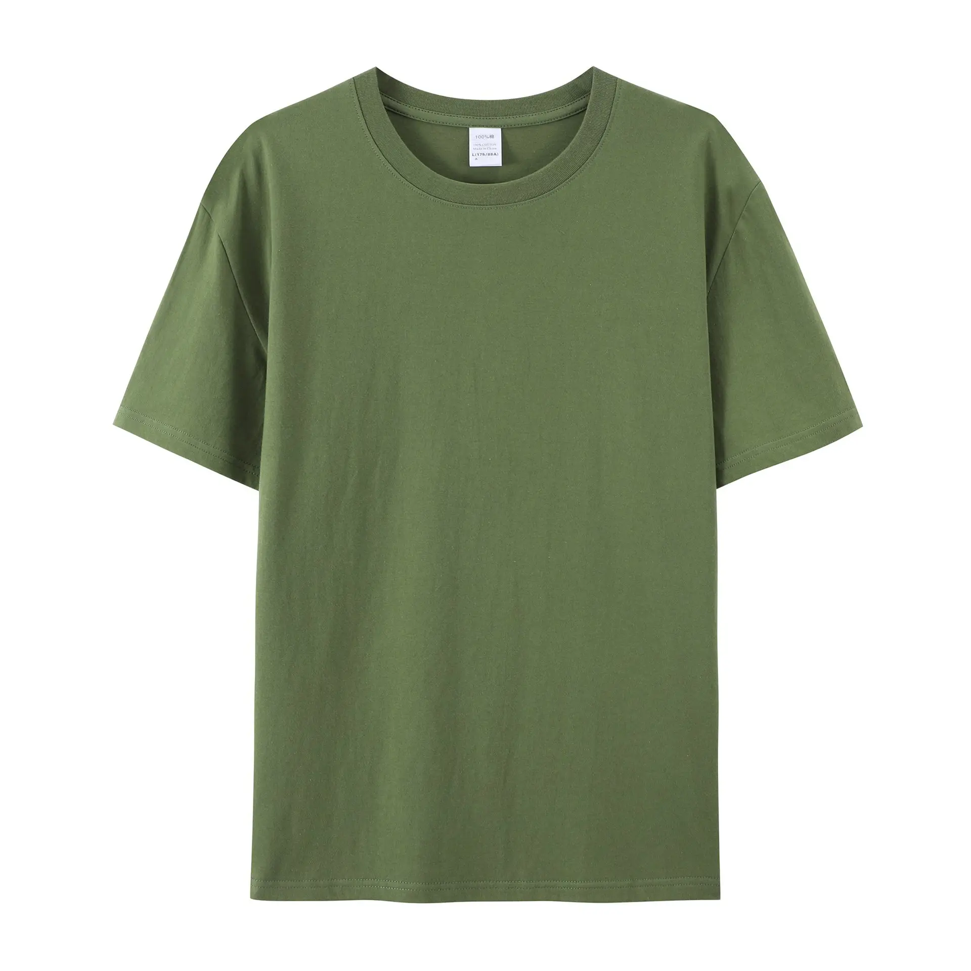 Men's Red Cotton Round Neck T-Shirt 180g