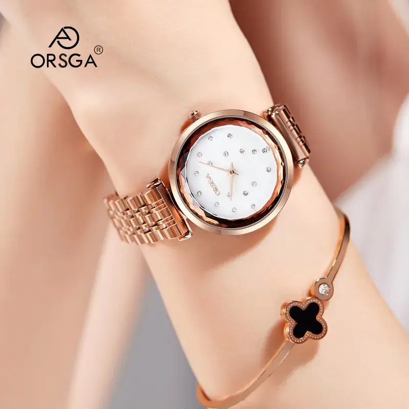 Ostraca Light Luxury Women's Quartz Watch Rose Gold - Image 5
