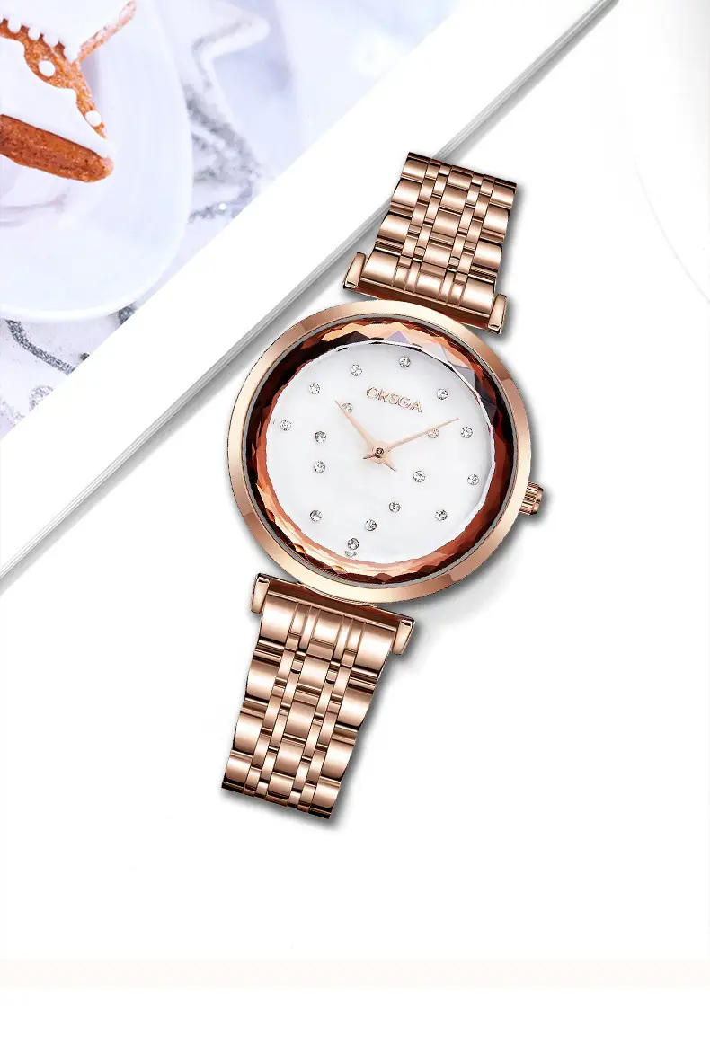 Ostraca Light Luxury Women's Quartz Watch Rose Gold — feature 14