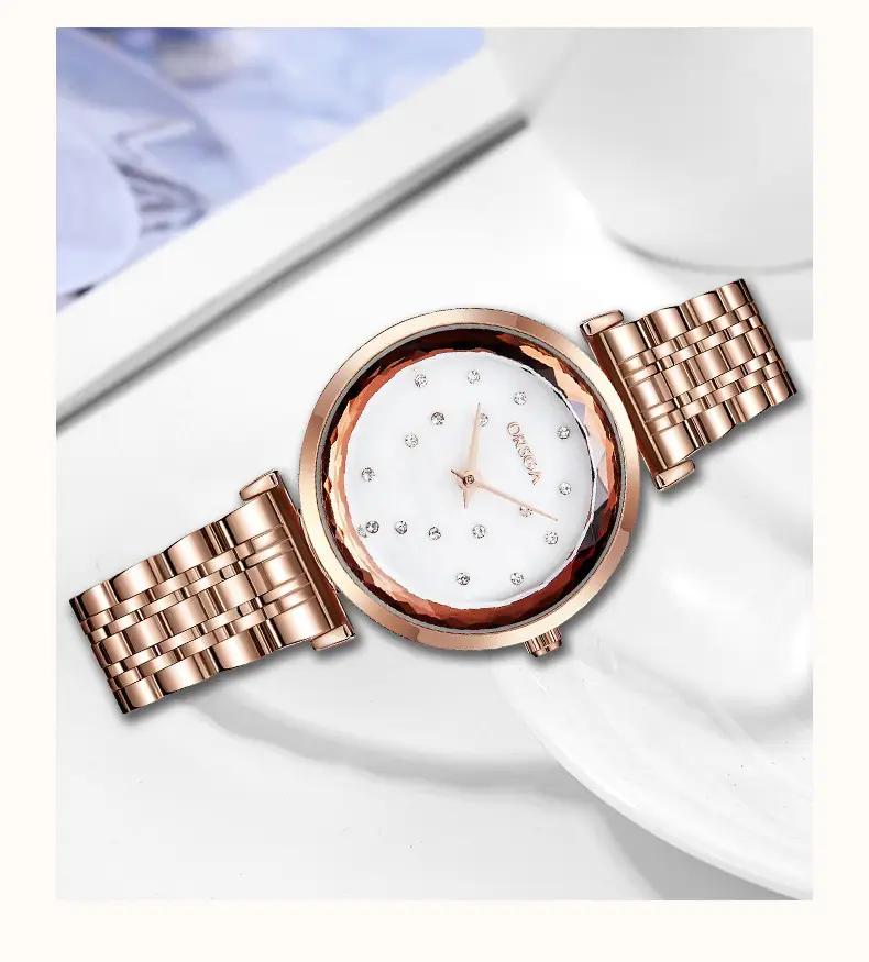 Ostraca Light Luxury Women's Quartz Watch Rose Gold — feature 6