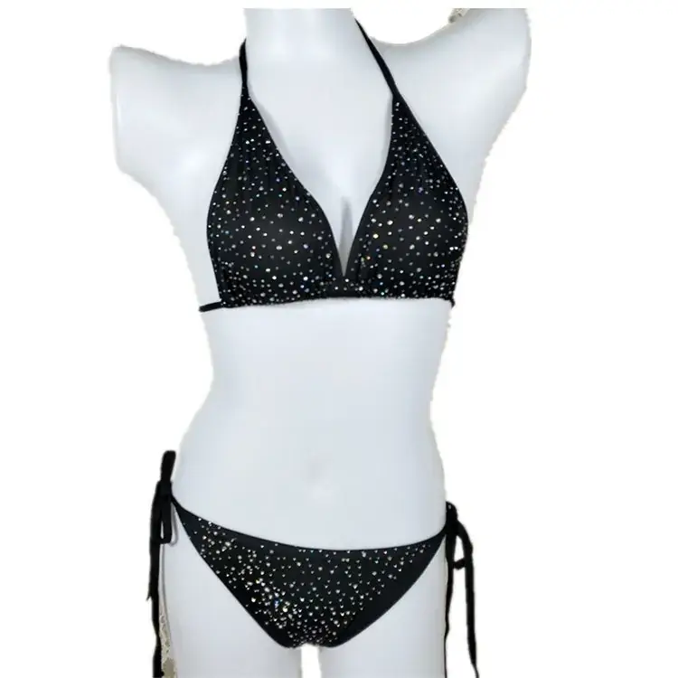 Golden Lace Bikini Set with Adjustable Straps - Image 14