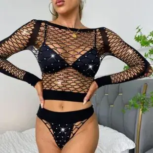 Golden Lace Bikini Set with Adjustable Straps — feature 10