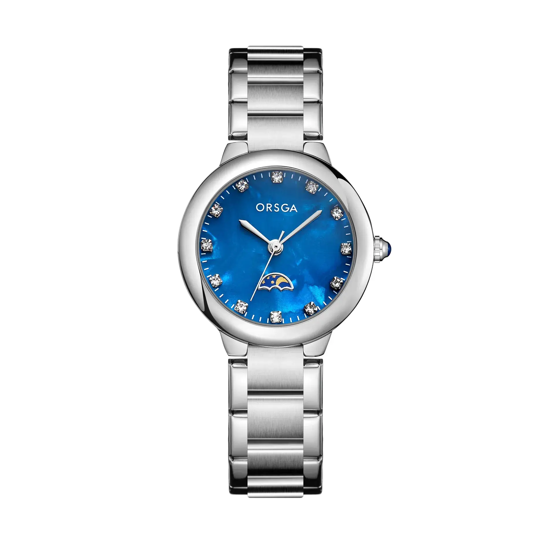 Women's Korean Diamond Watch Blue Dial Quartz Bracelet - Image 2