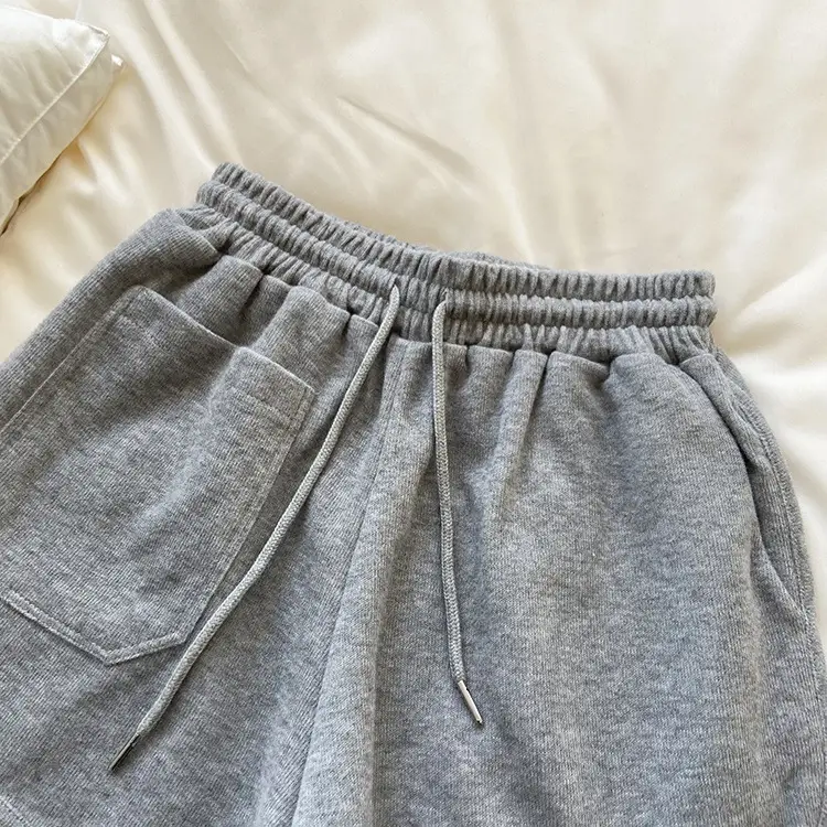 Black High Waist Women's Shorts with Large Pocket — feature 13