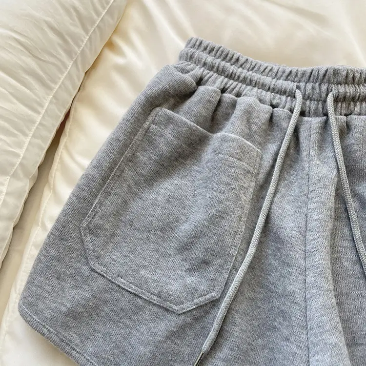 Black High Waist Women's Shorts with Large Pocket — feature 15