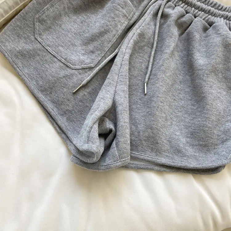 Black High Waist Women's Shorts with Large Pocket — feature 18