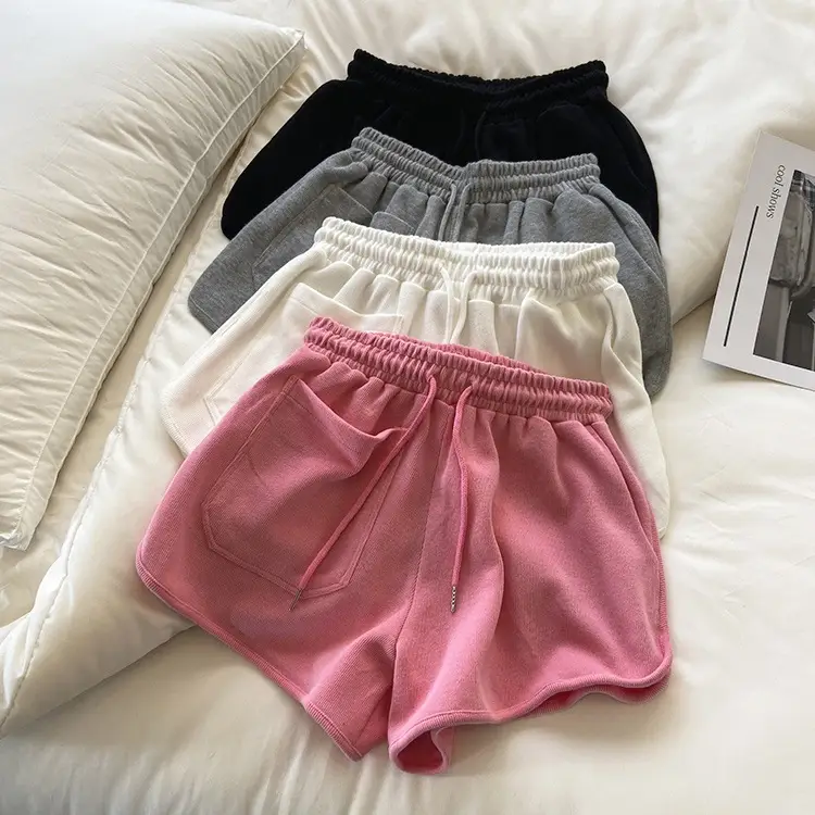 Black High Waist Women's Shorts with Large Pocket — feature 4