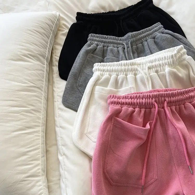 Black High Waist Women's Shorts with Large Pocket — feature 6