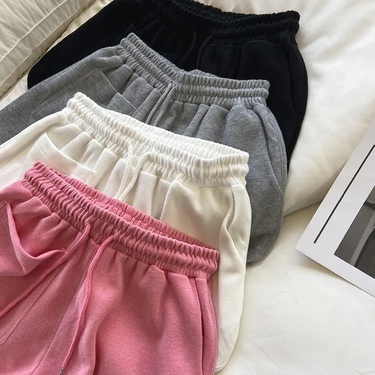 Black High Waist Women's Shorts with Large Pocket — feature 7