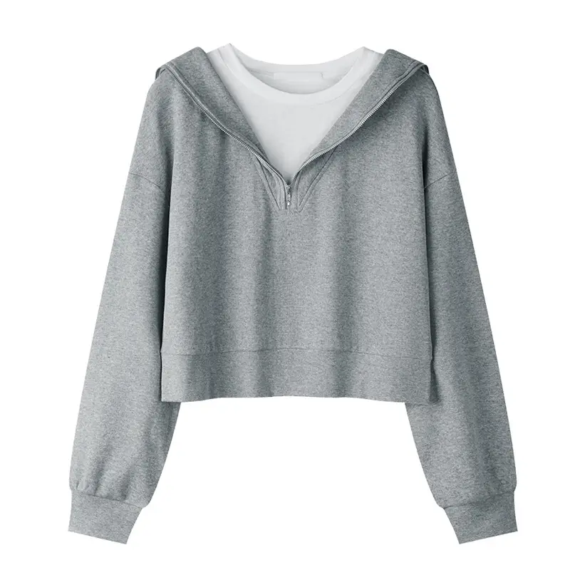 Navy Long Sleeve Women's Sweatshirt Spring Autumn — feature 3