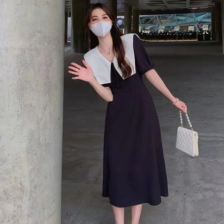 Women New French Collar Dress Summer 2025 - Image 2