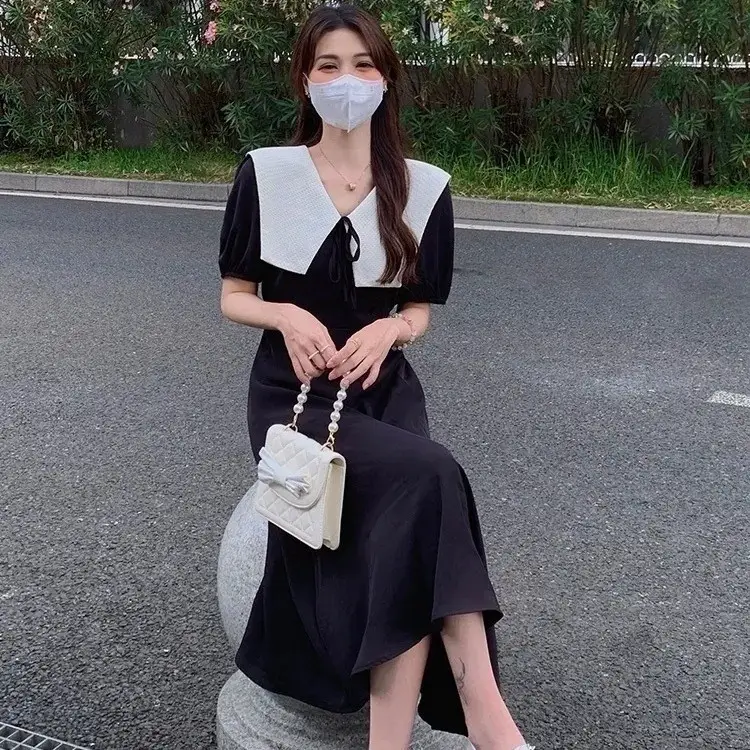 Women New French Collar Dress Summer 2025 - Image 4