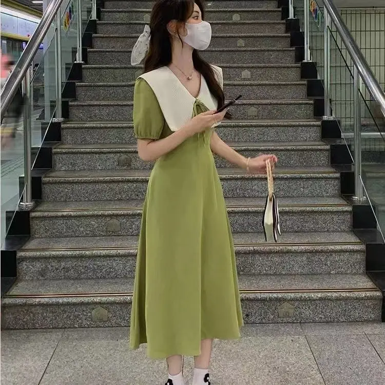 Women New French Collar Dress Summer 2025 - Image 5