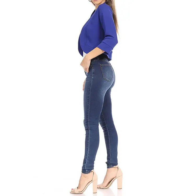 Women's White Bomber Jacket Solid Color Small Suit — feature 27