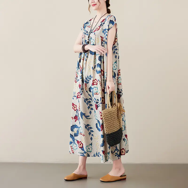 2023 Summer Loose Slimming Long Dress for Girls - Image 3
