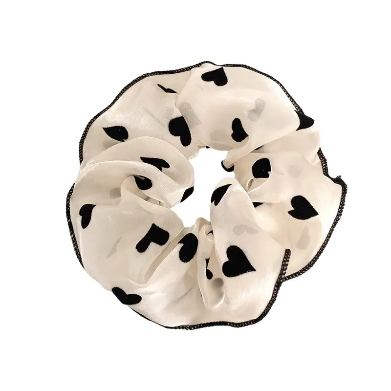 Marubeni Hair Ring White Black Heart 511cm - Image 8