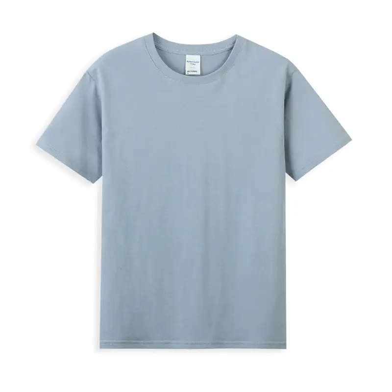 Men Grey Cotton T-Shirt 40 Count Round Neck - Image 7
