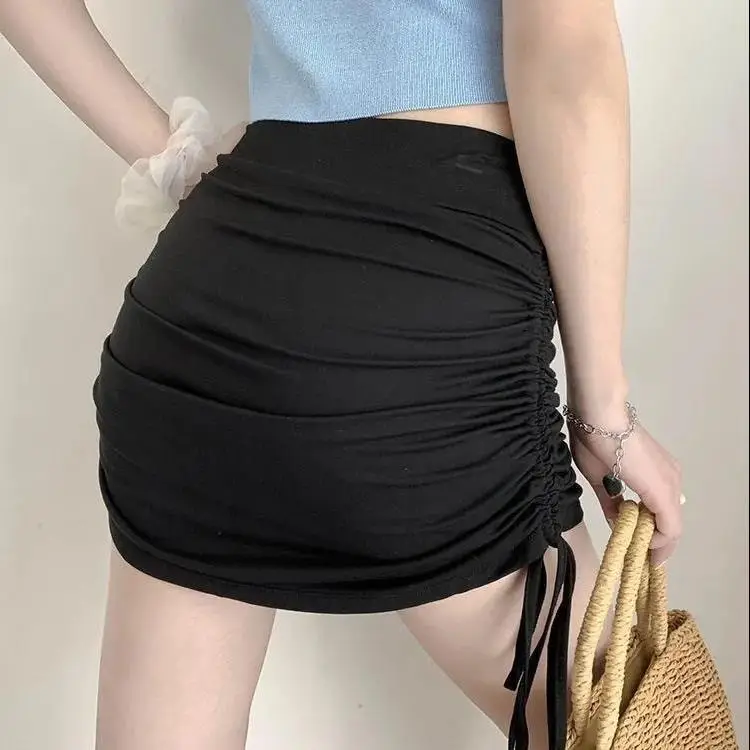 Black High-Waisted Drawstring Yoga Pants for Women - Image 7