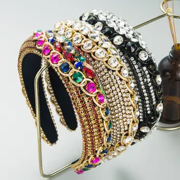 Baroque Color Stone Diamond Headband for Women — feature 25
