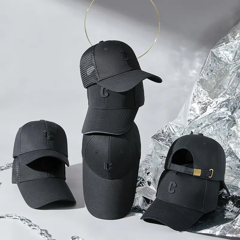 2025 Black Embroidered Baseball Cap for Men Women - Image 8