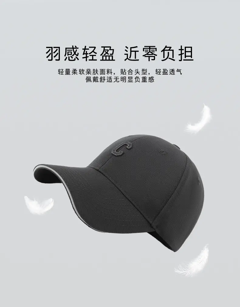 2025 Black Embroidered Baseball Cap for Men Women — feature 10