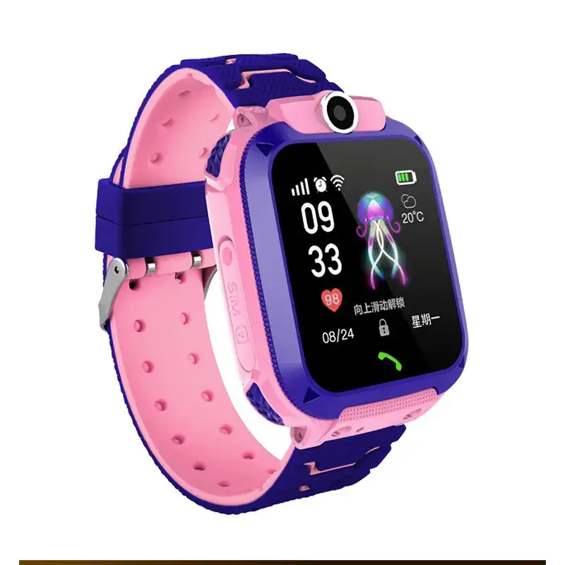 Black Smart Watch with Silicone Band & Water Resistant