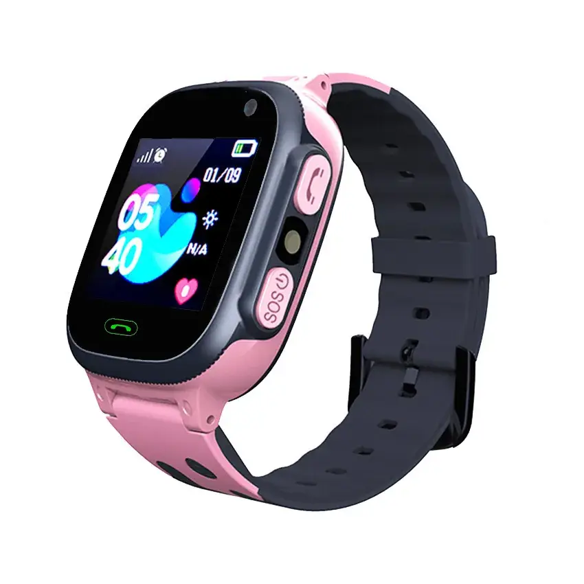 Black Smart Watch with Silicone Band & Water Resistant