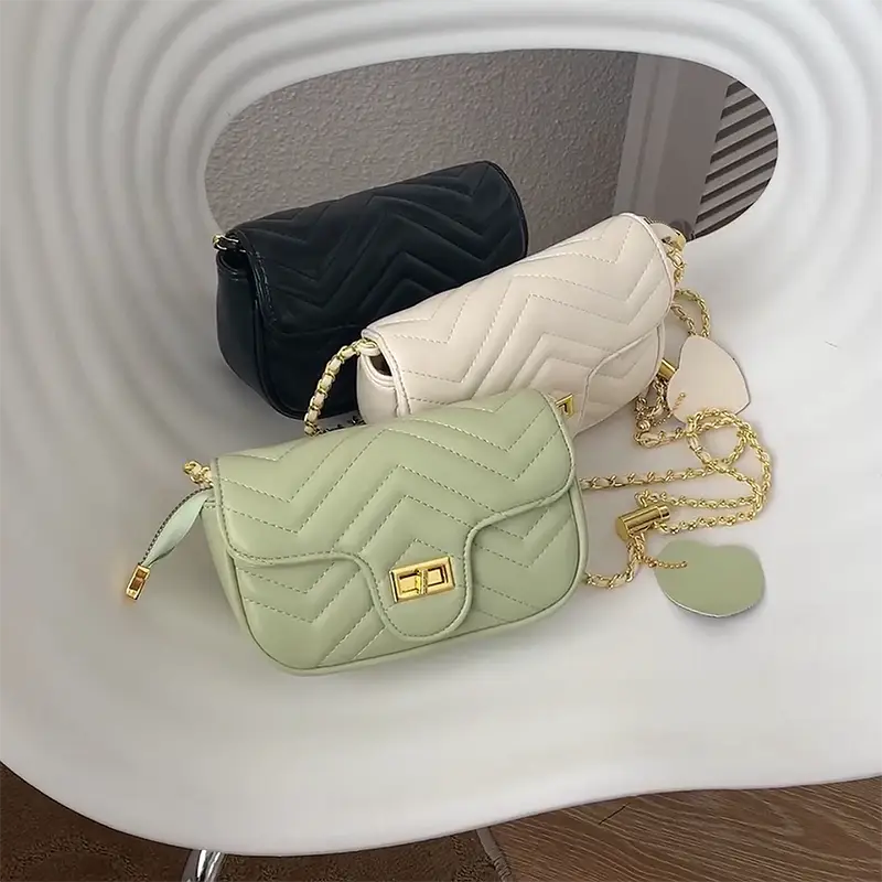 Chanel Style Black Quilted Crossbody Bag for Women — feature 1