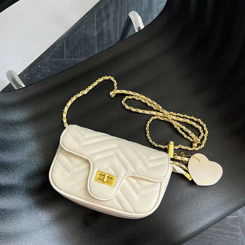 Chanel Style Black Quilted Crossbody Bag for Women