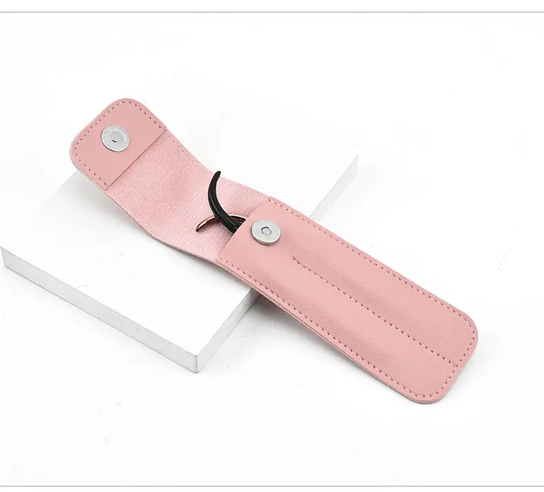 Red PU Leather Tweezers Storage Bag 13x3cm — feature 10