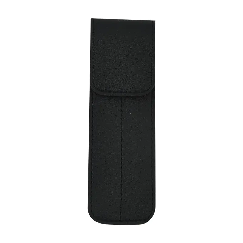 Red PU Leather Tweezers Storage Bag 13x3cm