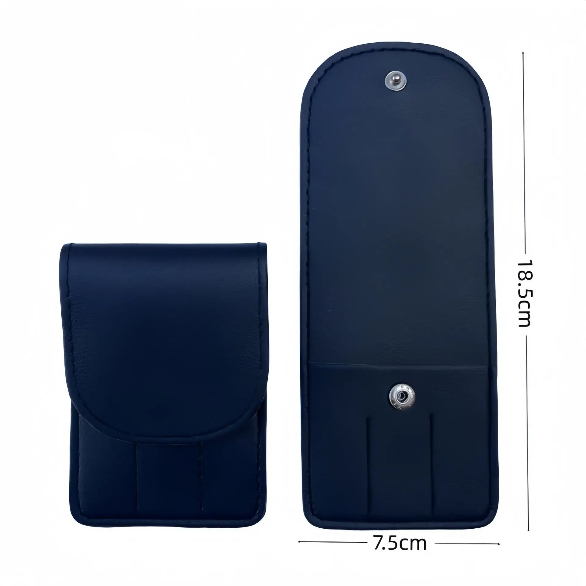 Red PU Leather Tweezers Storage Bag 13x3cm