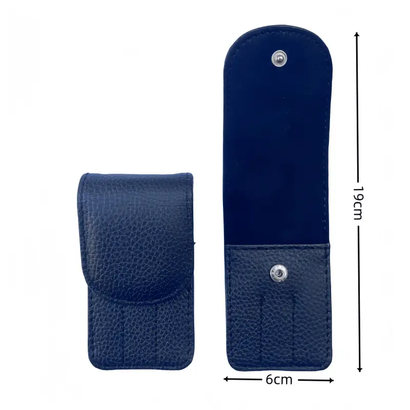 Red PU Leather Tweezers Storage Bag 13x3cm