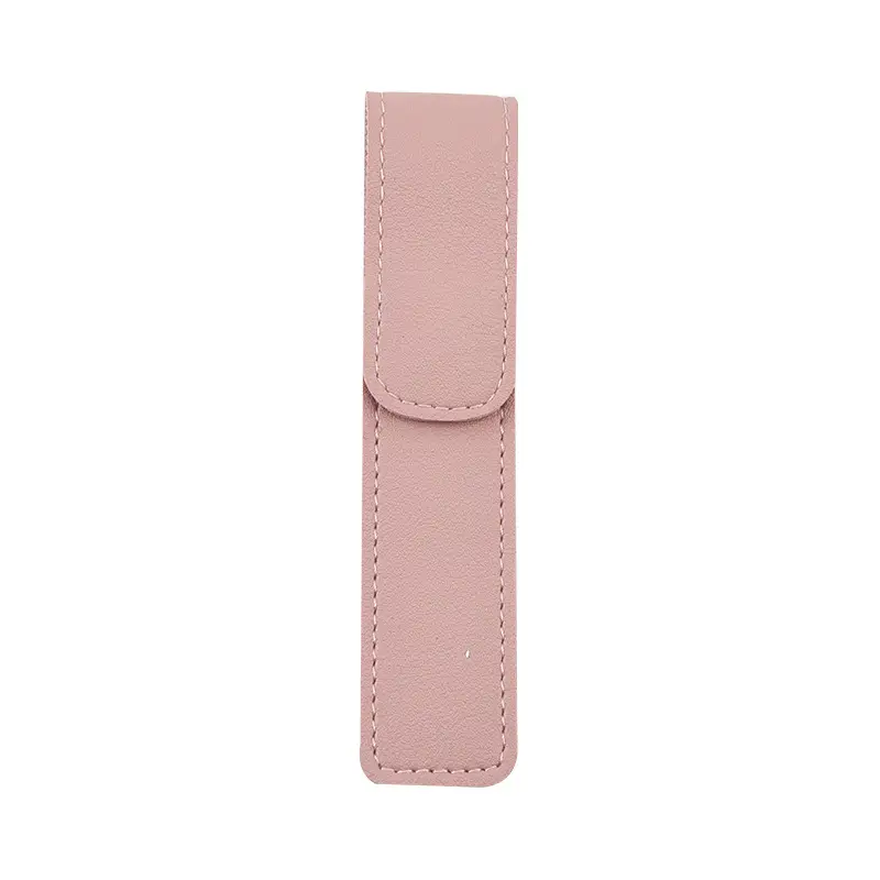 Red PU Leather Tweezers Storage Bag 13x3cm