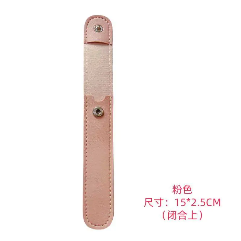 Red PU Leather Tweezers Storage Bag 13x3cm