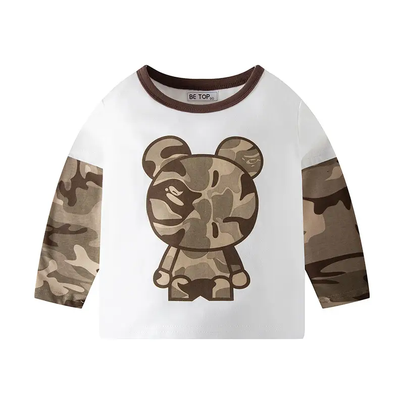 2026 Camouflage Bear T-Shirt for Boys Pure Cotton - Image 4