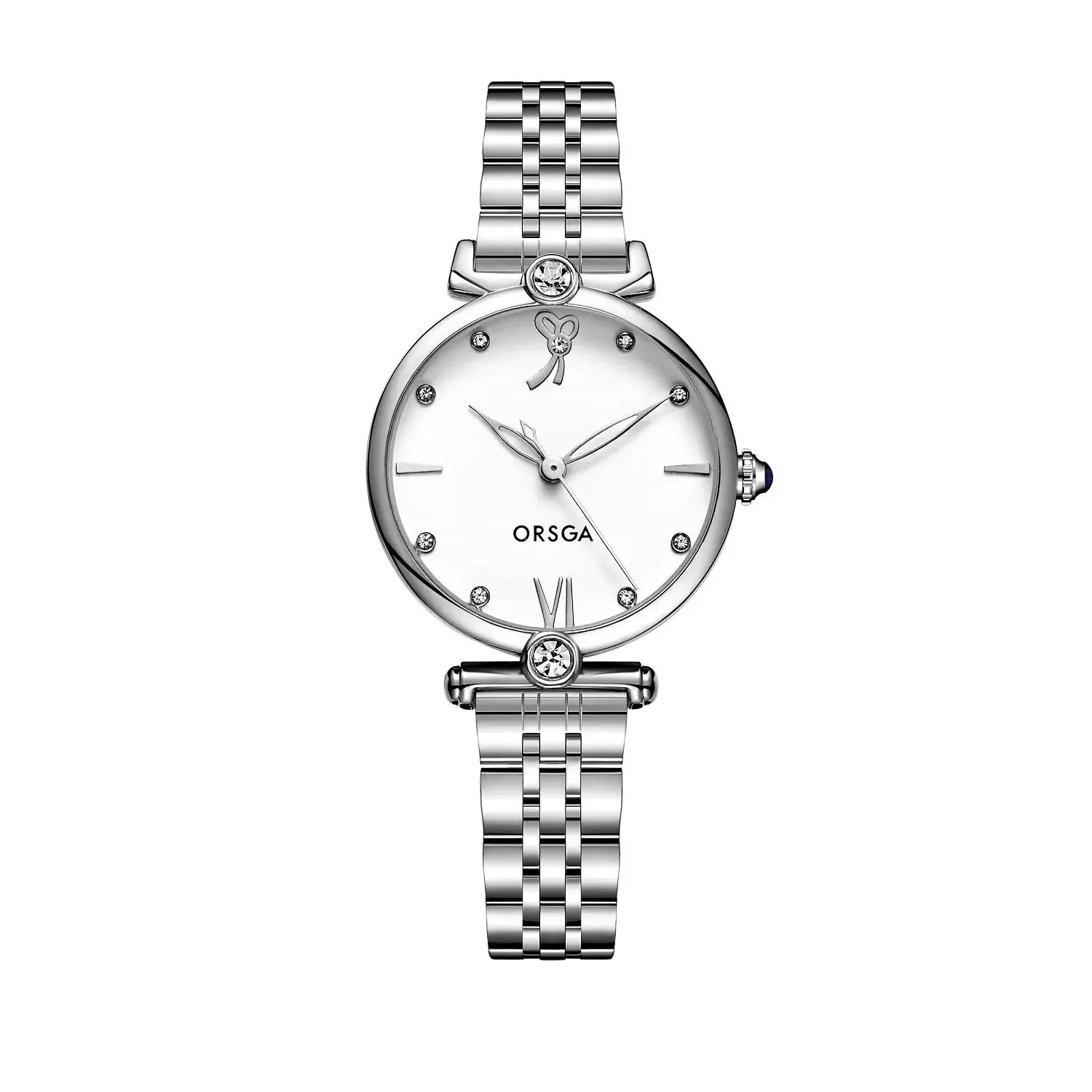 Oshga Rose Gold Women's Quartz Watch with Crystal Details — feature 10