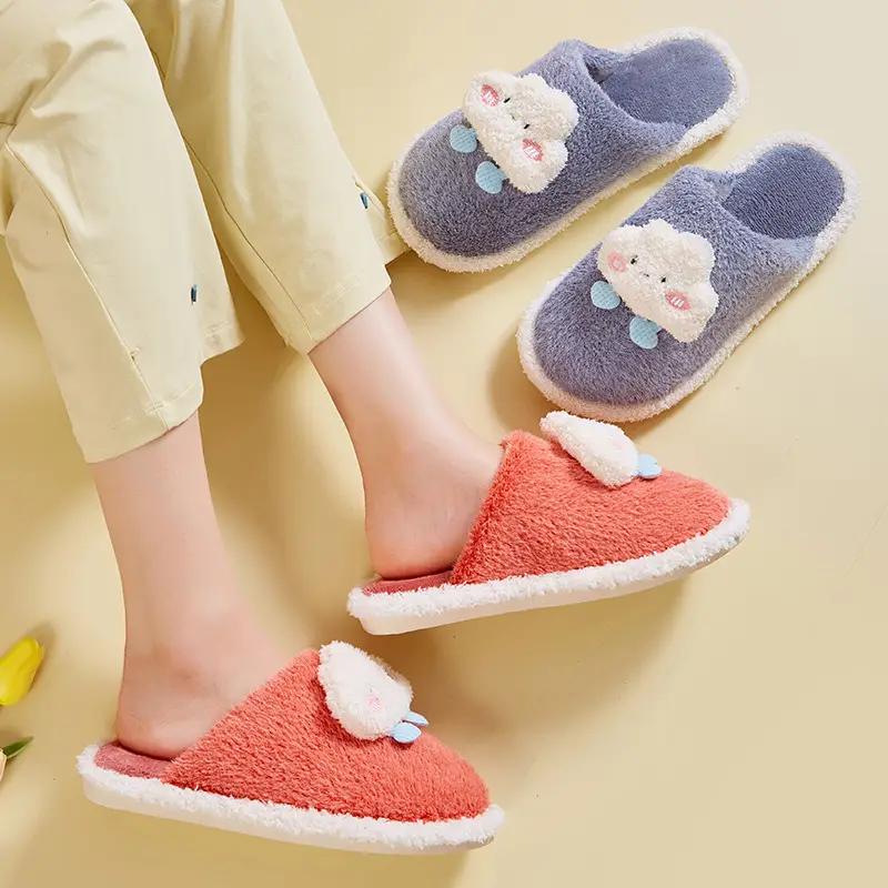 Clouds Couple Cotton Slippers Men's and Women's Household Autumn and Winter Cartoon Non-slip Stall Home Shoes Fluffy Slippers Home Wholesale - Image 7