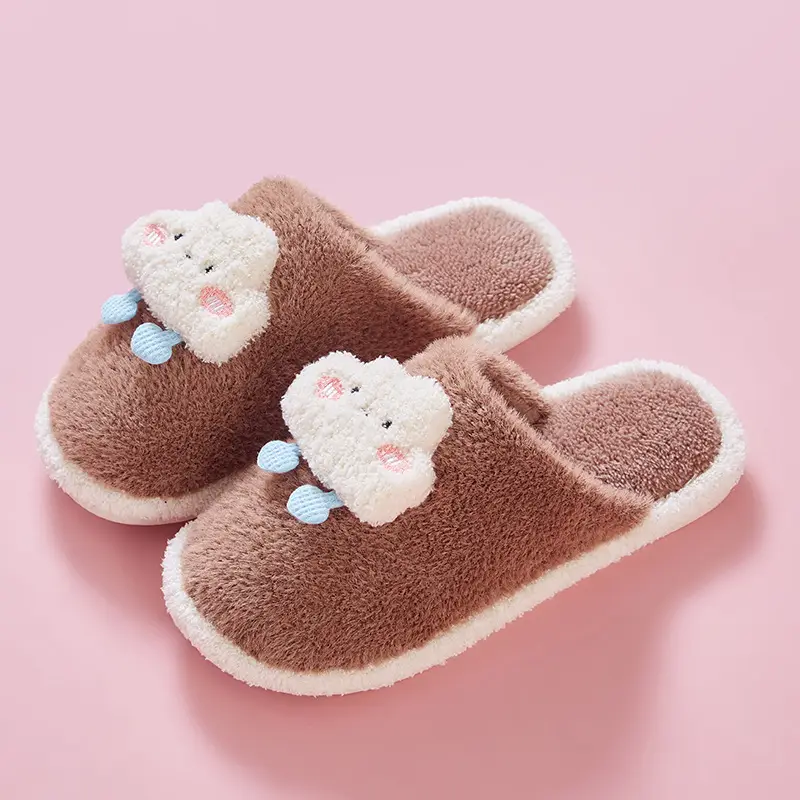 Clouds Couple Cotton Slippers Men's and Women's Household Autumn and Winter Cartoon Non-slip Stall Home Shoes Fluffy Slippers Home Wholesale - Image 4