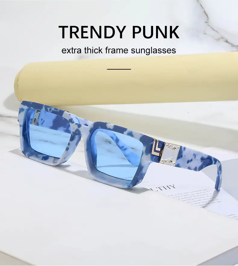 Square Frame Sunglasses for Men Women Black — feature 12