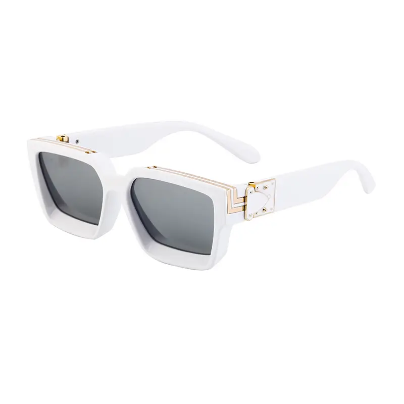 Square Frame Sunglasses for Men Women Black
