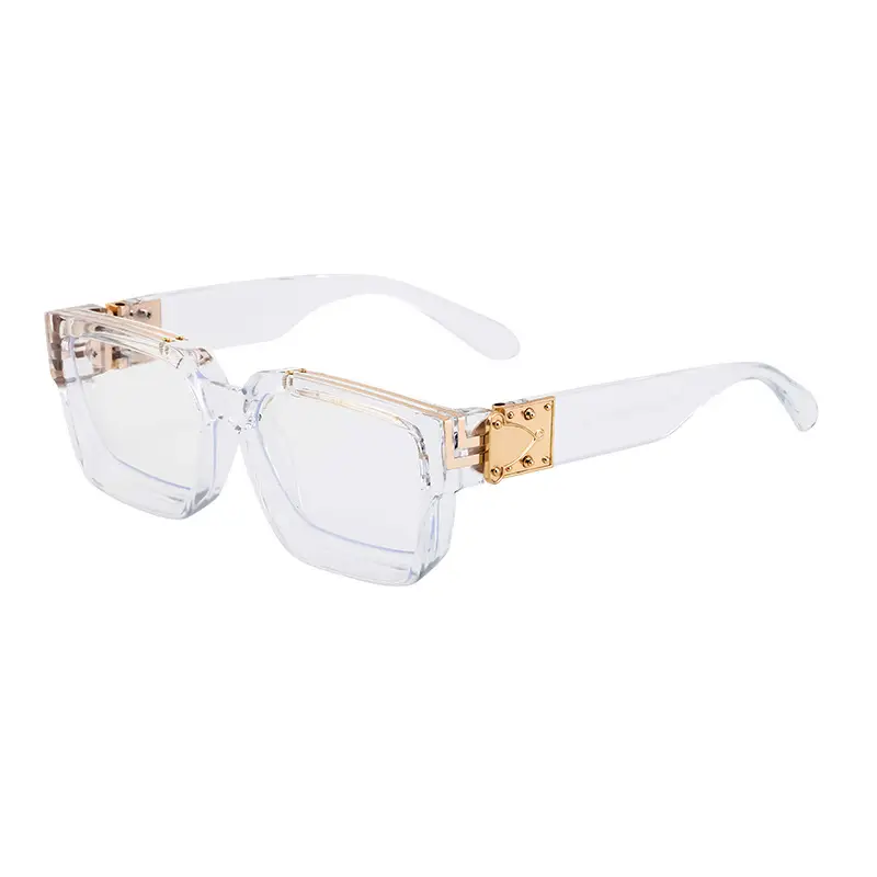 Square Frame Sunglasses for Men Women Black