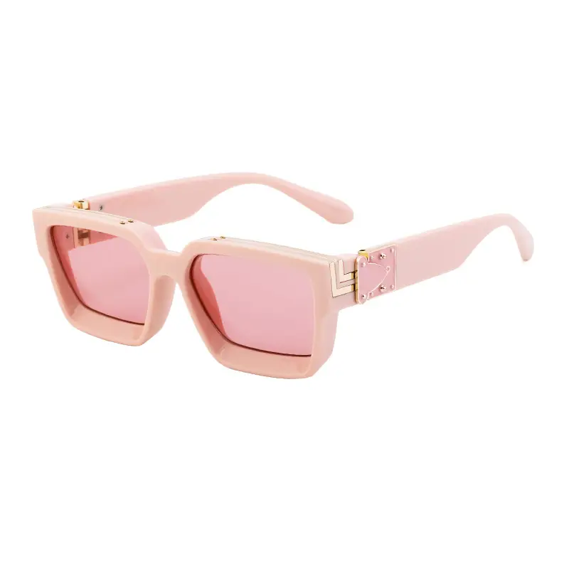 Square Frame Sunglasses for Men Women Black